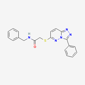 molecular formula C20H17N5OS B2915217 N-benzyl-2-((3-phenyl-[1,2,4]triazolo[4,3-b]pyridazin-6-yl)thio)acetamide CAS No. 852372-67-9