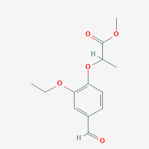 molecular formula C13H16O5 B2915231 Methyl 2-(2-ethoxy-4-formylphenoxy)propanoate CAS No. 881462-58-4