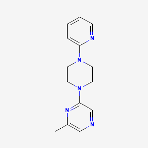 molecular formula C14H17N5 B2915233 2-Methyl-6-(4-(pyridin-2-yl)piperazin-1-yl)pyrazine CAS No. 2034457-89-9