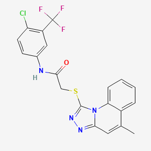 N-[4-chloro-3-(trifluoromethyl)phenyl]-2-[(5-methyl[1,2,4]triazolo[4,3-a]quinolin-1-yl)sulfanyl]acetamide