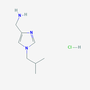molecular formula C8H16ClN3 B2915241 (1-异丁基-1H-咪唑-4-基)甲胺盐酸盐 CAS No. 2197054-48-9