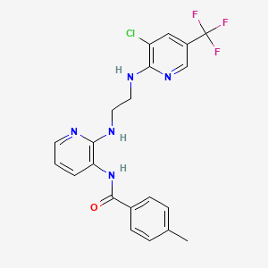 N-{2-[(2-{[3-chloro-5-(trifluoromethyl)-2-pyridinyl]amino}ethyl)amino]-3-pyridinyl}-4-methylbenzenecarboxamide