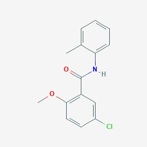 molecular formula C15H14ClNO2 B291525 5-chloro-2-methoxy-N-(2-methylphenyl)benzamide 