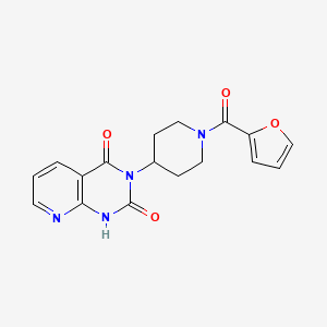 molecular formula C17H16N4O4 B2915251 3-(1-(furan-2-carbonyl)piperidin-4-yl)pyrido[2,3-d]pyrimidine-2,4(1H,3H)-dione CAS No. 2034531-15-0