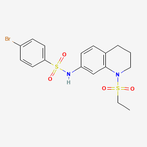 molecular formula C17H19BrN2O4S2 B2915255 4-溴-N-(1-(乙磺酰基)-1,2,3,4-四氢喹啉-7-基)苯磺酰胺 CAS No. 946374-03-4