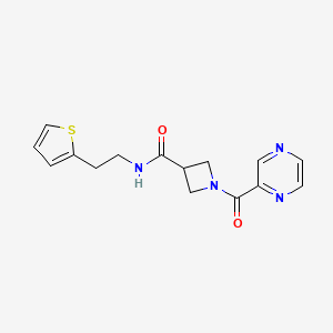 1-(pyrazine-2-carbonyl)-N-(2-(thiophen-2-yl)ethyl)azetidine-3-carboxamide