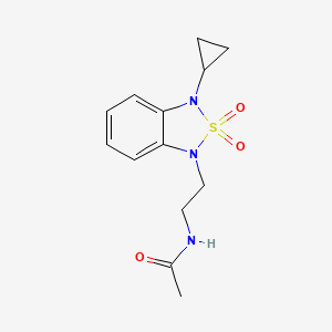 N-[2-(3-cyclopropyl-2,2-dioxo-1,3-dihydro-2lambda6,1,3-benzothiadiazol-1-yl)ethyl]acetamide