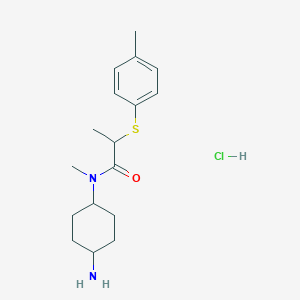 N-(4-Aminocyclohexyl)-N-methyl-2-(4-methylphenyl)sulfanylpropanamide;hydrochloride