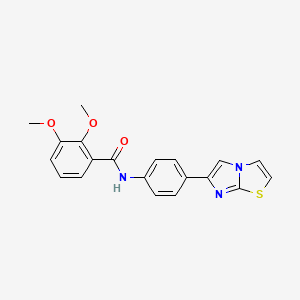 molecular formula C20H17N3O3S B2915269 N-(4-(imidazo[2,1-b]thiazol-6-yl)phenyl)-2,3-dimethoxybenzamide CAS No. 893990-20-0