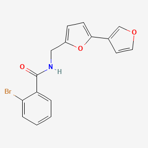 molecular formula C16H12BrNO3 B2915274 N-([2,3'-双呋喃]-5-基甲基)-2-溴苯甲酰胺 CAS No. 2034566-22-6