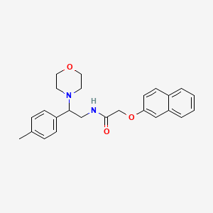 molecular formula C25H28N2O3 B2915285 N-(2-morpholino-2-(p-tolyl)ethyl)-2-(naphthalen-2-yloxy)acetamide CAS No. 941964-30-3