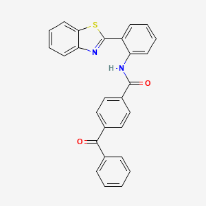 molecular formula C27H18N2O2S B2915290 N-(2-(苯并[d]噻唑-2-基)苯基)-4-苯甲酰苯甲酰胺 CAS No. 312743-29-6