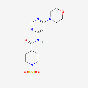 molecular formula C15H23N5O4S B2915297 1-(methylsulfonyl)-N-(6-morpholinopyrimidin-4-yl)piperidine-4-carboxamide CAS No. 1396869-53-6