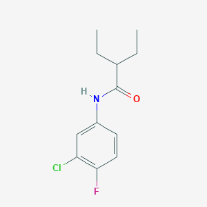 molecular formula C12H15ClFNO B291530 N-(3-chloro-4-fluorophenyl)-2-ethylbutanamide 