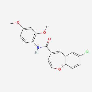 7-chloro-N-(2,4-dimethoxyphenyl)-1-benzoxepine-4-carboxamide