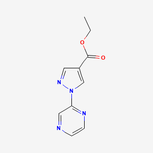 molecular formula C10H10N4O2 B2915307 1-(吡嗪-2-基)-1H-吡唑-4-羧酸乙酯 CAS No. 1014632-12-2