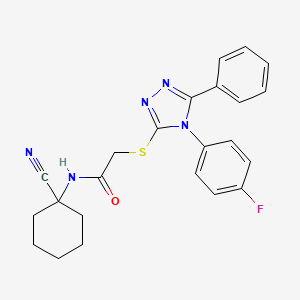 N-(1-cyanocyclohexyl)-2-[[4-(4-fluorophenyl)-5-phenyl-1,2,4-triazol-3-yl]sulfanyl]acetamide