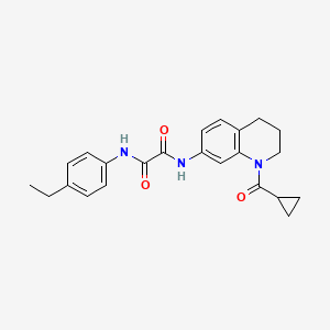 molecular formula C23H25N3O3 B2915353 N'-[1-(cyclopropanecarbonyl)-3,4-dihydro-2H-quinolin-7-yl]-N-(4-ethylphenyl)oxamide CAS No. 898413-50-8