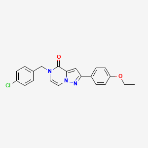 molecular formula C21H18ClN3O2 B2915362 5-(4-chlorobenzyl)-2-(4-ethoxyphenyl)pyrazolo[1,5-a]pyrazin-4(5H)-one CAS No. 1359488-15-5
