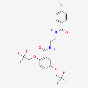 N-[2-[(4-chlorobenzoyl)amino]ethyl]-2,5-bis(2,2,2-trifluoroethoxy)benzamide