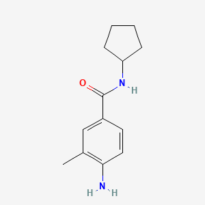 molecular formula C13H18N2O B2915376 4-氨基-N-环戊基-3-甲基苯甲酰胺 CAS No. 926227-48-7