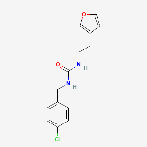 molecular formula C14H15ClN2O2 B2915379 1-(4-Chlorobenzyl)-3-(2-(furan-3-yl)ethyl)urea CAS No. 1428357-32-7