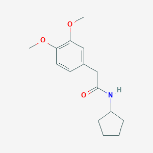 molecular formula C15H21NO3 B291538 N-cyclopentyl-2-(3,4-dimethoxyphenyl)acetamide 