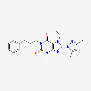 8-(3,5-dimethyl-1H-pyrazol-1-yl)-7-ethyl-3-methyl-1-(3-phenylpropyl)-1H-purine-2,6(3H,7H)-dione