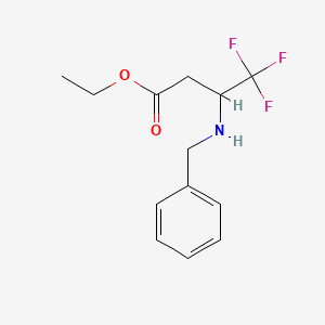 molecular formula C13H16F3NO2 B2915388 3-(苄基氨基)-4,4,4-三氟丁酸乙酯 CAS No. 247134-05-0