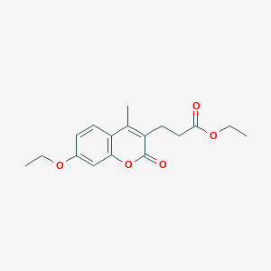 molecular formula C17H20O5 B2915391 Ethyl 3-(7-ethoxy-4-methyl-2-oxochromen-3-yl)propanoate CAS No. 858755-11-0