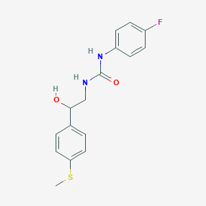 molecular formula C16H17FN2O2S B2915394 1-(4-氟苯基)-3-(2-羟基-2-(4-(甲硫基)苯基)乙基)脲 CAS No. 1448133-24-1