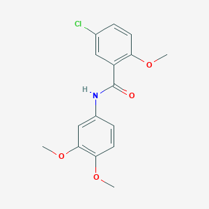 molecular formula C16H16ClNO4 B291540 5-chloro-N-(3,4-dimethoxyphenyl)-2-methoxybenzamide 