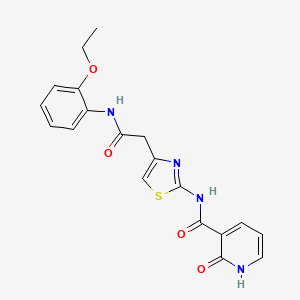 molecular formula C19H18N4O4S B2915403 N-(4-(2-((2-ethoxyphenyl)amino)-2-oxoethyl)thiazol-2-yl)-2-oxo-1,2-dihydropyridine-3-carboxamide CAS No. 946258-21-5