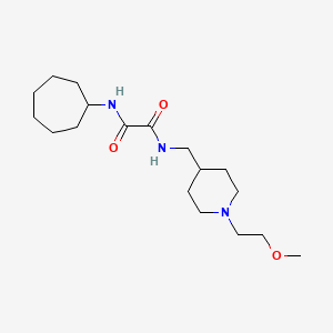 molecular formula C18H33N3O3 B2915410 N1-cycloheptyl-N2-((1-(2-methoxyethyl)piperidin-4-yl)methyl)oxalamide CAS No. 953137-07-0