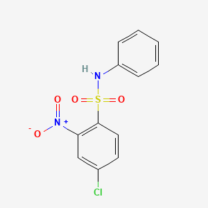 molecular formula C12H9ClN2O4S B2915424 4-氯-2-硝基-N-苯基苯磺酰胺 CAS No. 91498-48-5