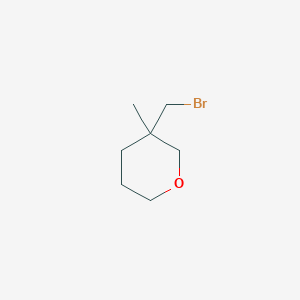 molecular formula C7H13BrO B2915427 3-(Bromomethyl)-3-methyloxane CAS No. 1697452-03-1