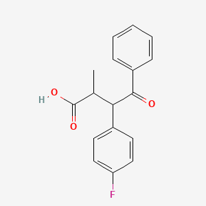 molecular formula C17H15FO3 B2915429 3-(4-Fluorophenyl)-2-methyl-4-oxo-4-phenylbutanoic acid CAS No. 866043-52-9