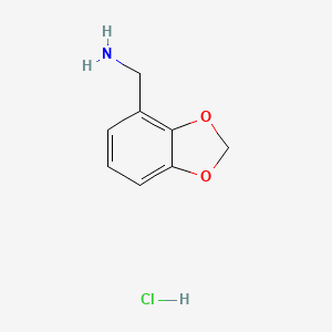 molecular formula C8H10ClNO2 B2915436 1,3-Benzodioxol-4-ylmethanamine;hydrochloride CAS No. 2551115-13-8