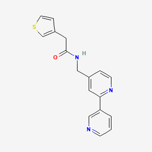 molecular formula C17H15N3OS B2915464 N-([2,3'-bipyridin]-4-ylmethyl)-2-(thiophen-3-yl)acetamide CAS No. 2034407-26-4