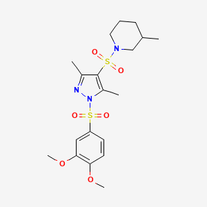 1-{[1-(3,4-dimethoxybenzenesulfonyl)-3,5-dimethyl-1H-pyrazol-4-yl]sulfonyl}-3-methylpiperidine