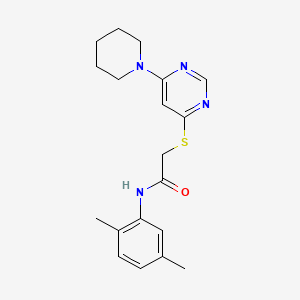 molecular formula C19H24N4OS B2915467 N-(2,5-二甲苯基)-2-[(6-哌啶-1-基嘧啶-4-基)硫代]乙酰胺 CAS No. 1029791-04-5