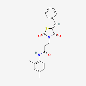 (Z)-3-(5-benzylidene-2,4-dioxothiazolidin-3-yl)-N-(2,4-dimethylphenyl)propanamide