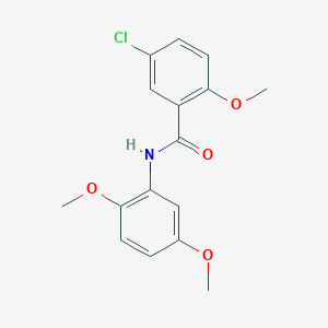 molecular formula C16H16ClNO4 B291551 5-chloro-N-(2,5-dimethoxyphenyl)-2-methoxybenzamide 