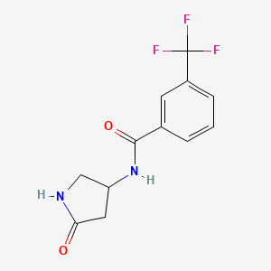 molecular formula C12H11F3N2O2 B2915527 N-(5-oxopyrrolidin-3-yl)-3-(trifluoromethyl)benzamide CAS No. 1351607-22-1