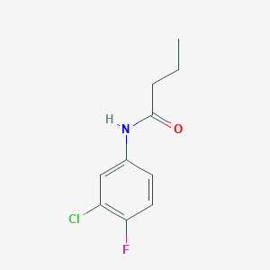 molecular formula C10H11ClFNO B291553 N-(3-chloro-4-fluorophenyl)butanamide 