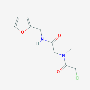 molecular formula C10H13ClN2O3 B2915554 2-[(2-chloroacetyl)-methylamino]-N-(furan-2-ylmethyl)acetamide CAS No. 796106-50-8