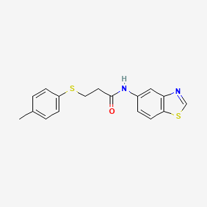 molecular formula C17H16N2OS2 B2915559 N-(苯并[d]噻唑-5-基)-3-(对甲苯硫基)丙酰胺 CAS No. 941966-37-6