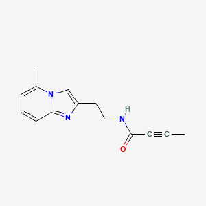 molecular formula C14H15N3O B2915564 N-[2-(5-Methylimidazo[1,2-a]pyridin-2-yl)ethyl]but-2-ynamide CAS No. 2411313-04-5