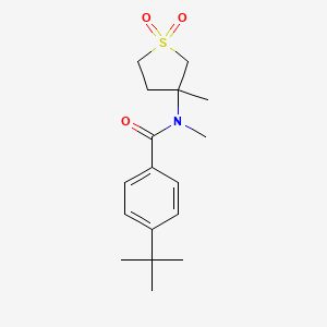 4-tert-butyl-N-methyl-N-(3-methyl-1,1-dioxo-1lambda6-thiolan-3-yl)benzamide