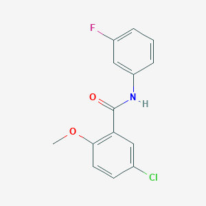 molecular formula C14H11ClFNO2 B291560 5-chloro-N-(3-fluorophenyl)-2-methoxybenzamide 